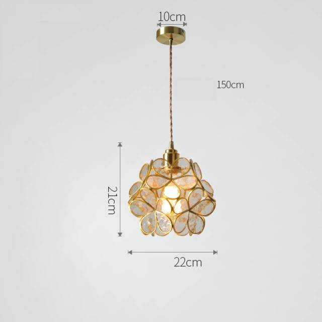 FLORAVO – Brass Glass Pendant Light