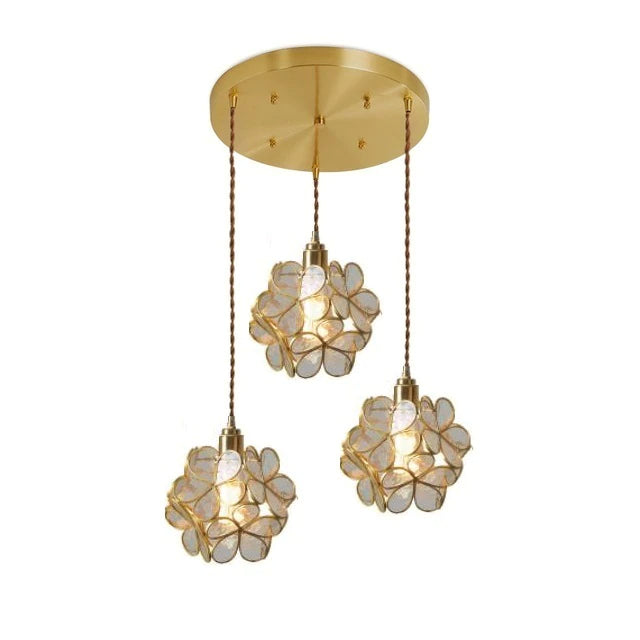 FLORAVO – Brass Glass Pendant Light