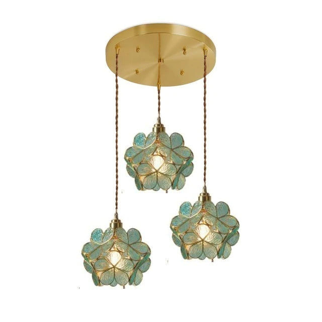 FLORAVO – Brass Glass Pendant Light