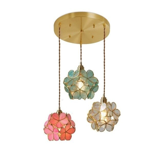 FLORAVO – Brass Glass Pendant Light