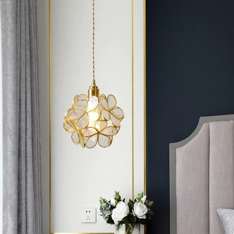 FLORAVO – Brass Glass Pendant Light