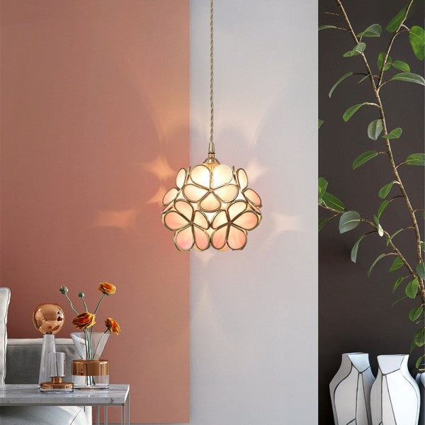 FLORAVO – Brass Glass Pendant Light