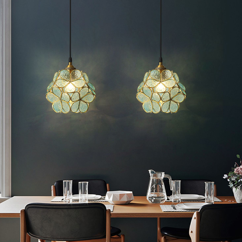 FLORAVO – Brass Glass Pendant Light