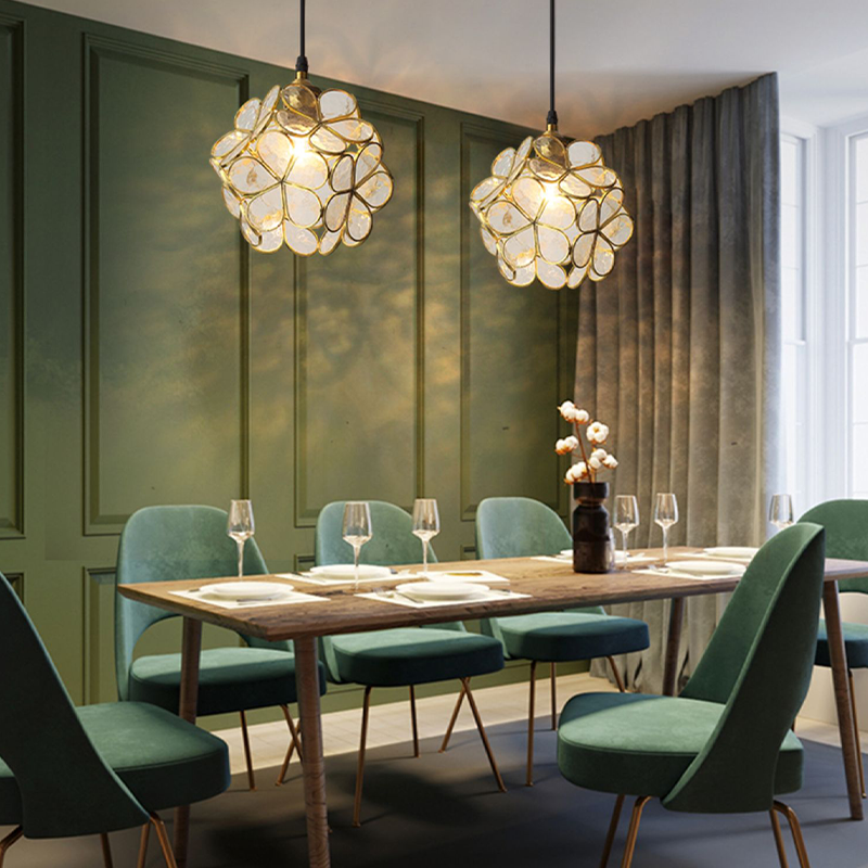 FLORAVO – Brass Glass Pendant Light