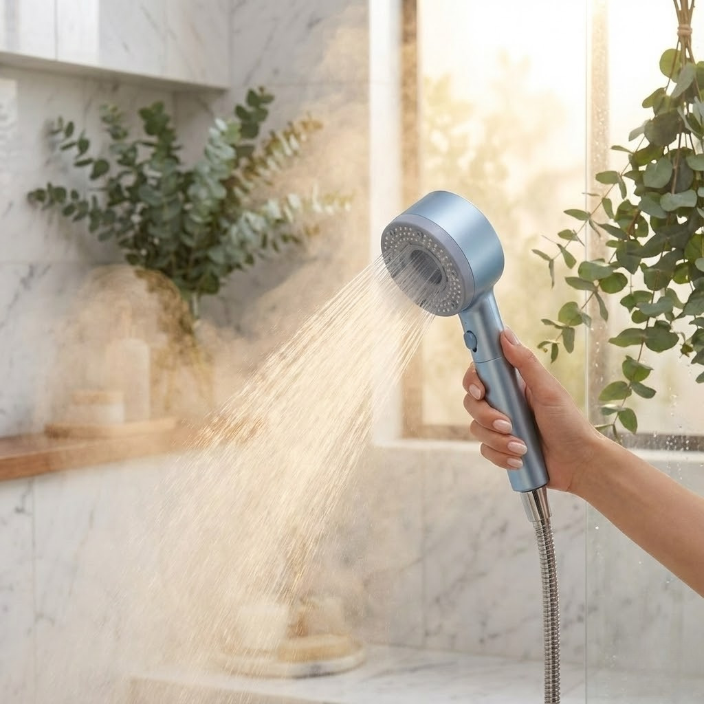 Nirree Aquaring | High Pressure Shower Head with 5-Mode Adjustable Spray