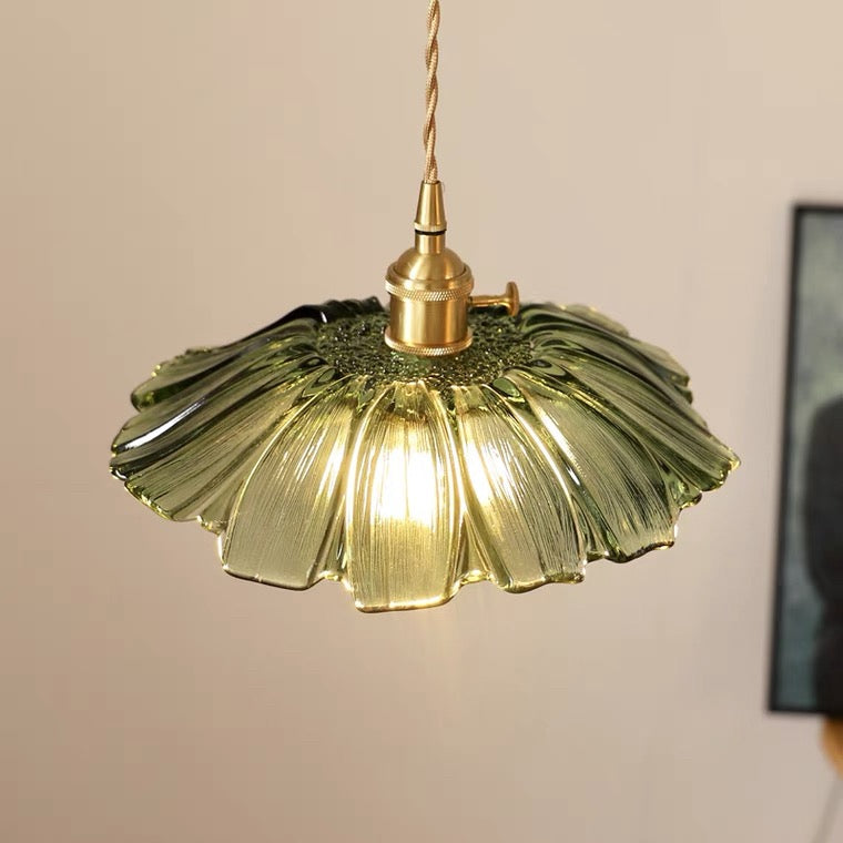 VITRANO - Retro Glass Floral Pendant Light
