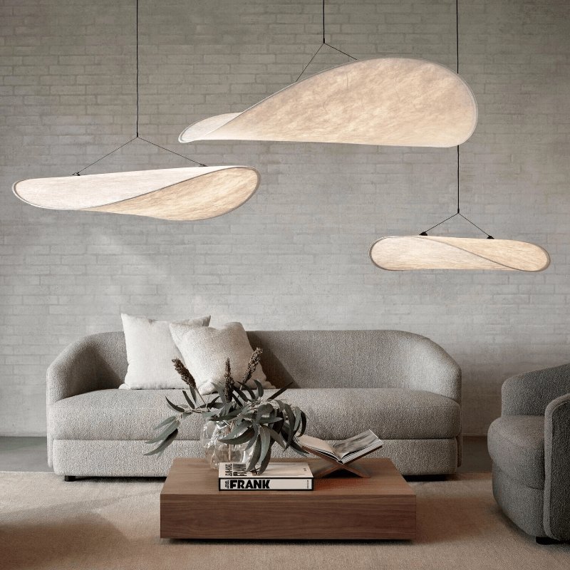 VIRUNA - Japandi Silk Shade Pendant Light