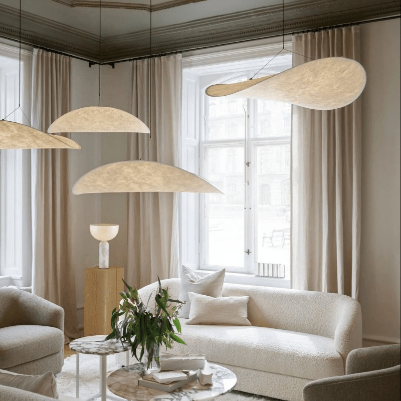 VIRUNA - Japandi Silk Shade Pendant Light