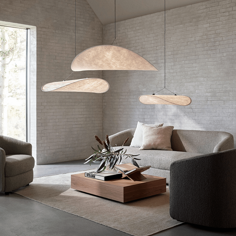VIRUNA - Japandi Silk Shade Pendant Light