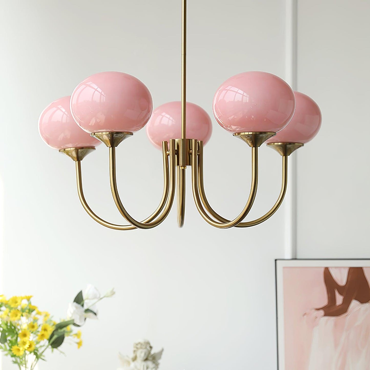 VINTELL - Designer Flush Mount Ceiling Light with Colorful Glass