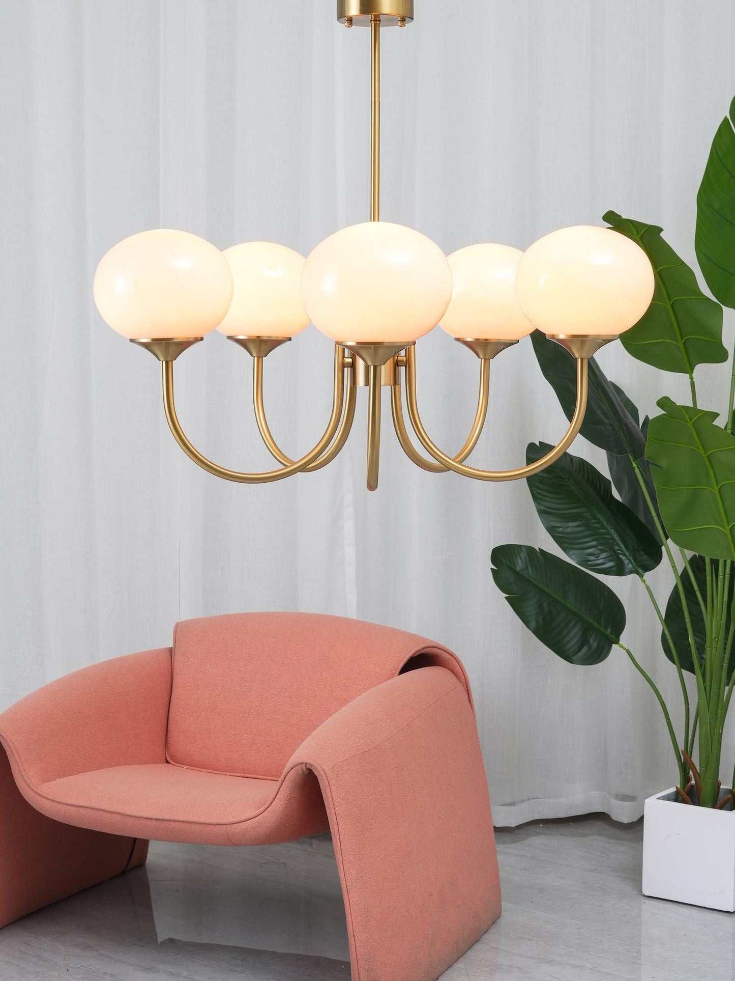 VINTELL - Designer Flush Mount Ceiling Light with Colorful Glass
