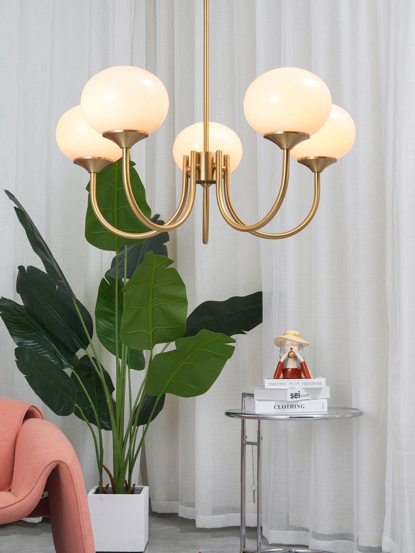 VINTELL - Designer Flush Mount Ceiling Light with Colorful Glass