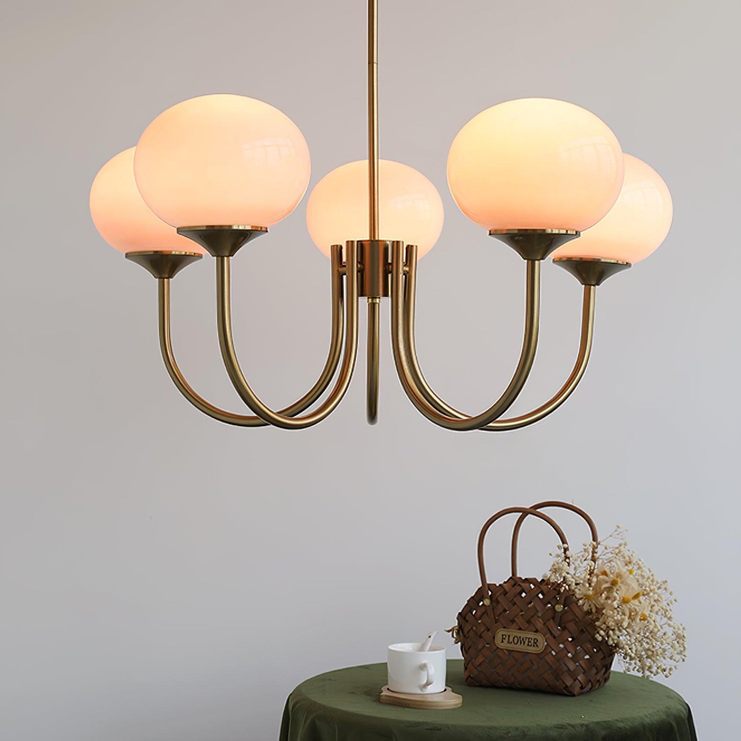 VINTELL - Designer Flush Mount Ceiling Light with Colorful Glass