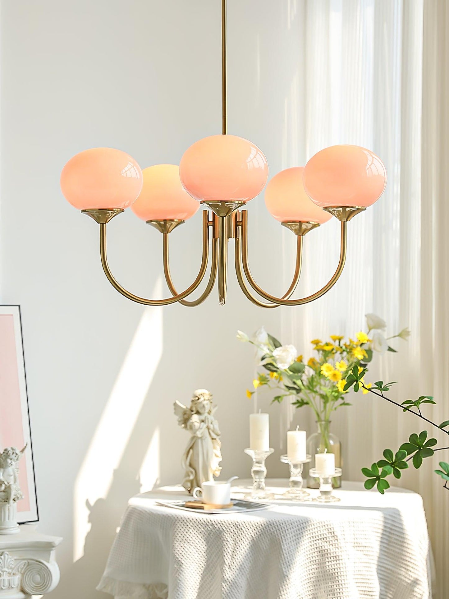 VINTELL - Designer Flush Mount Ceiling Light with Colorful Glass