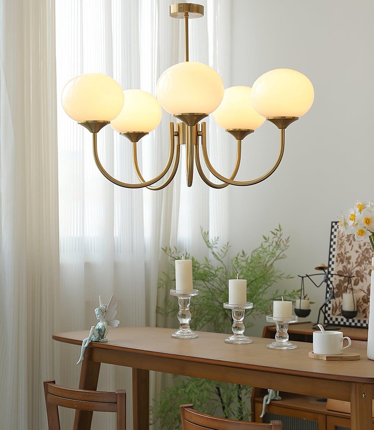 VINTELL - Designer Flush Mount Ceiling Light with Colorful Glass