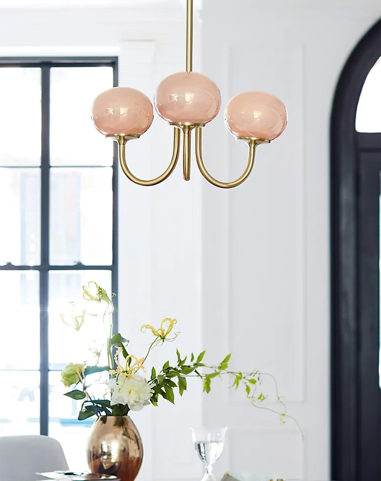 VINTELL - Designer Flush Mount Ceiling Light with Colorful Glass