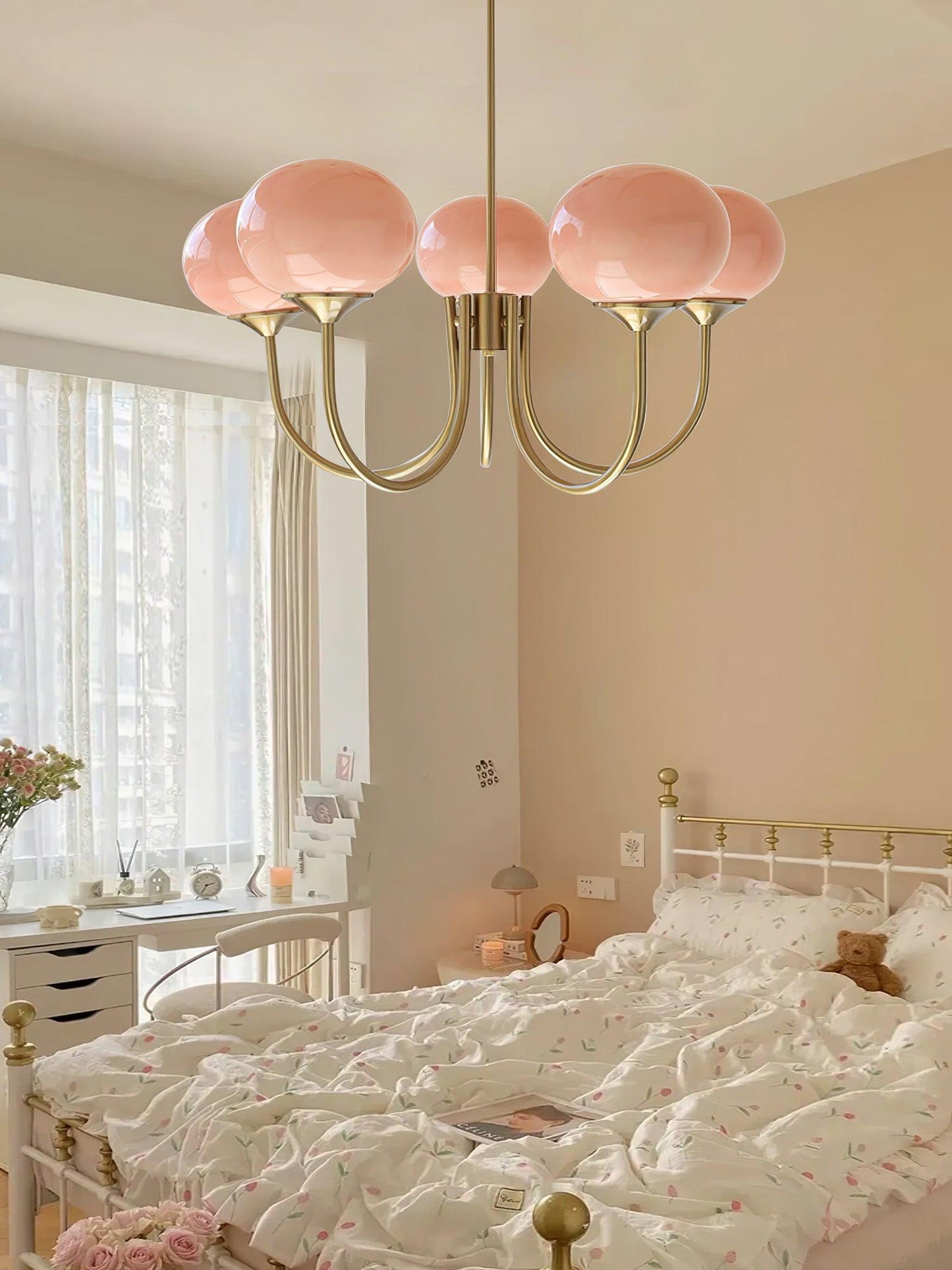 VINTELL - Designer Flush Mount Ceiling Light with Colorful Glass