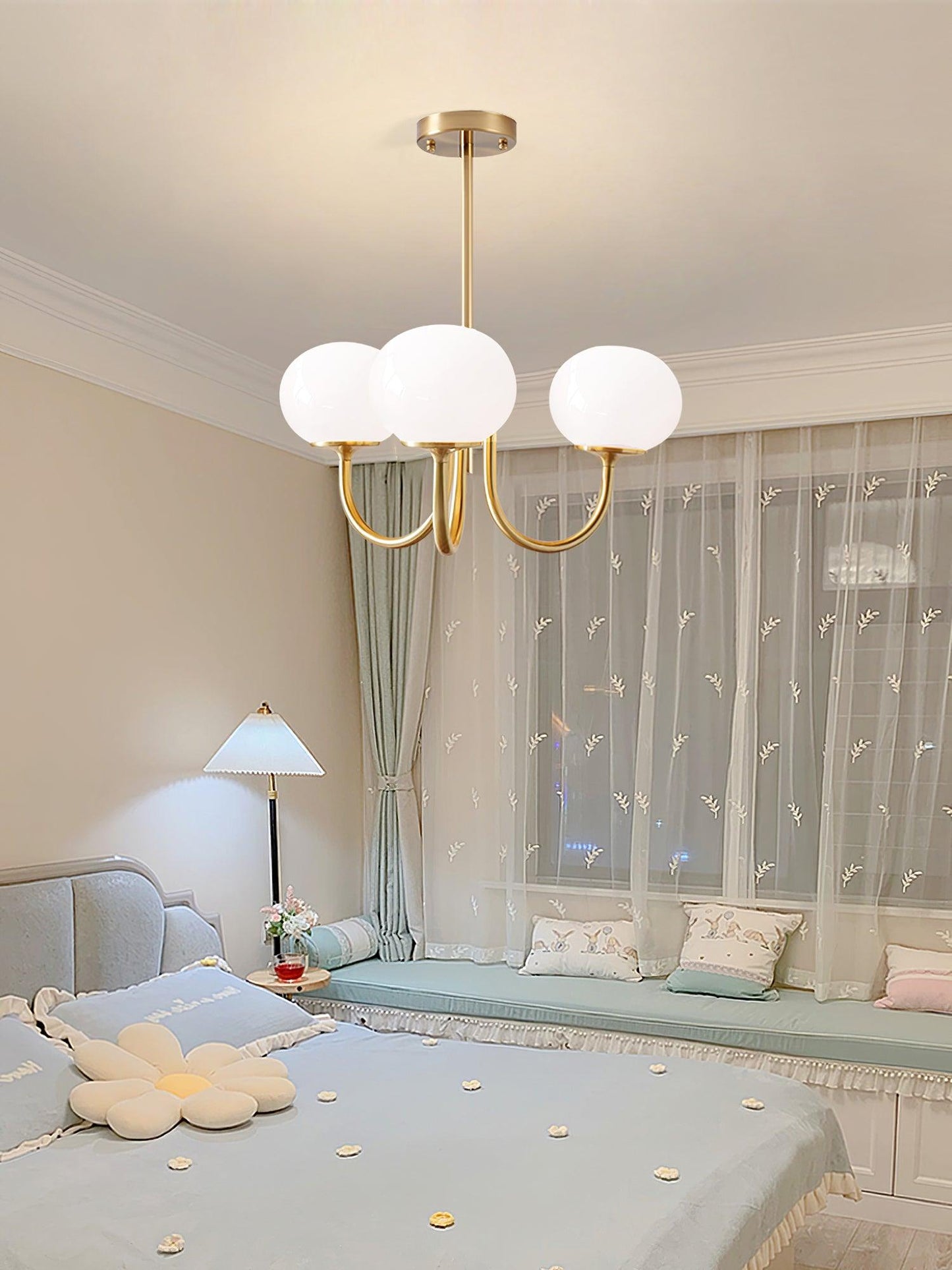 VINTELL - Designer Flush Mount Ceiling Light with Colorful Glass