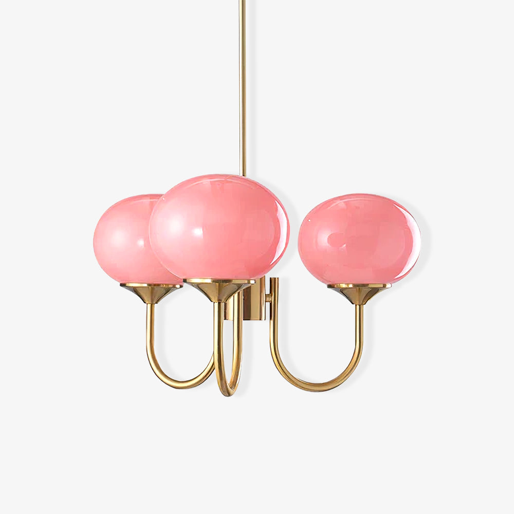 VINTELL - Designer Flush Mount Ceiling Light with Colorful Glass