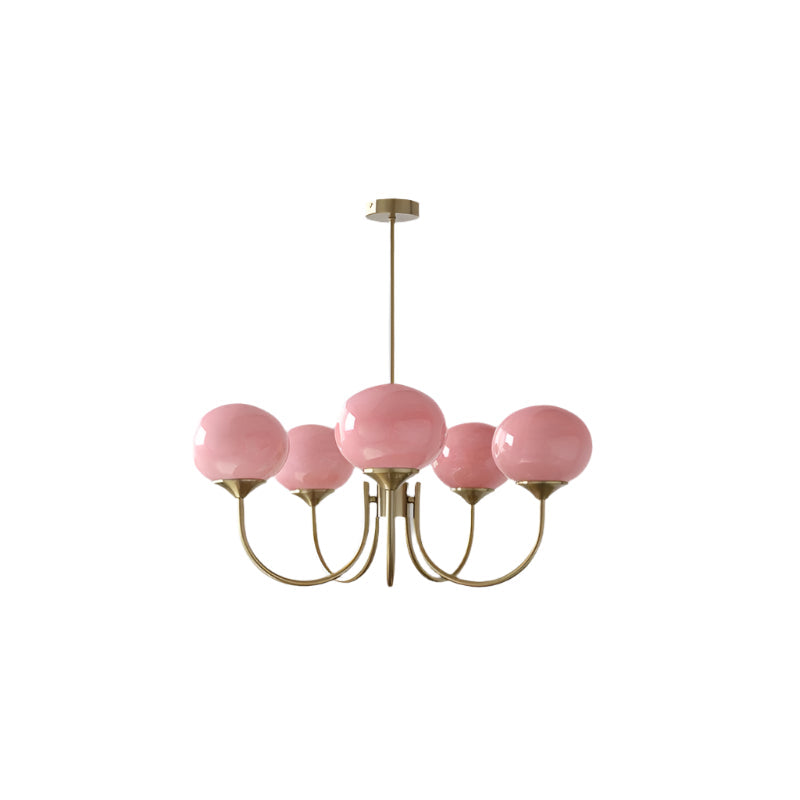 VINTELL - Designer Flush Mount Ceiling Light with Colorful Glass