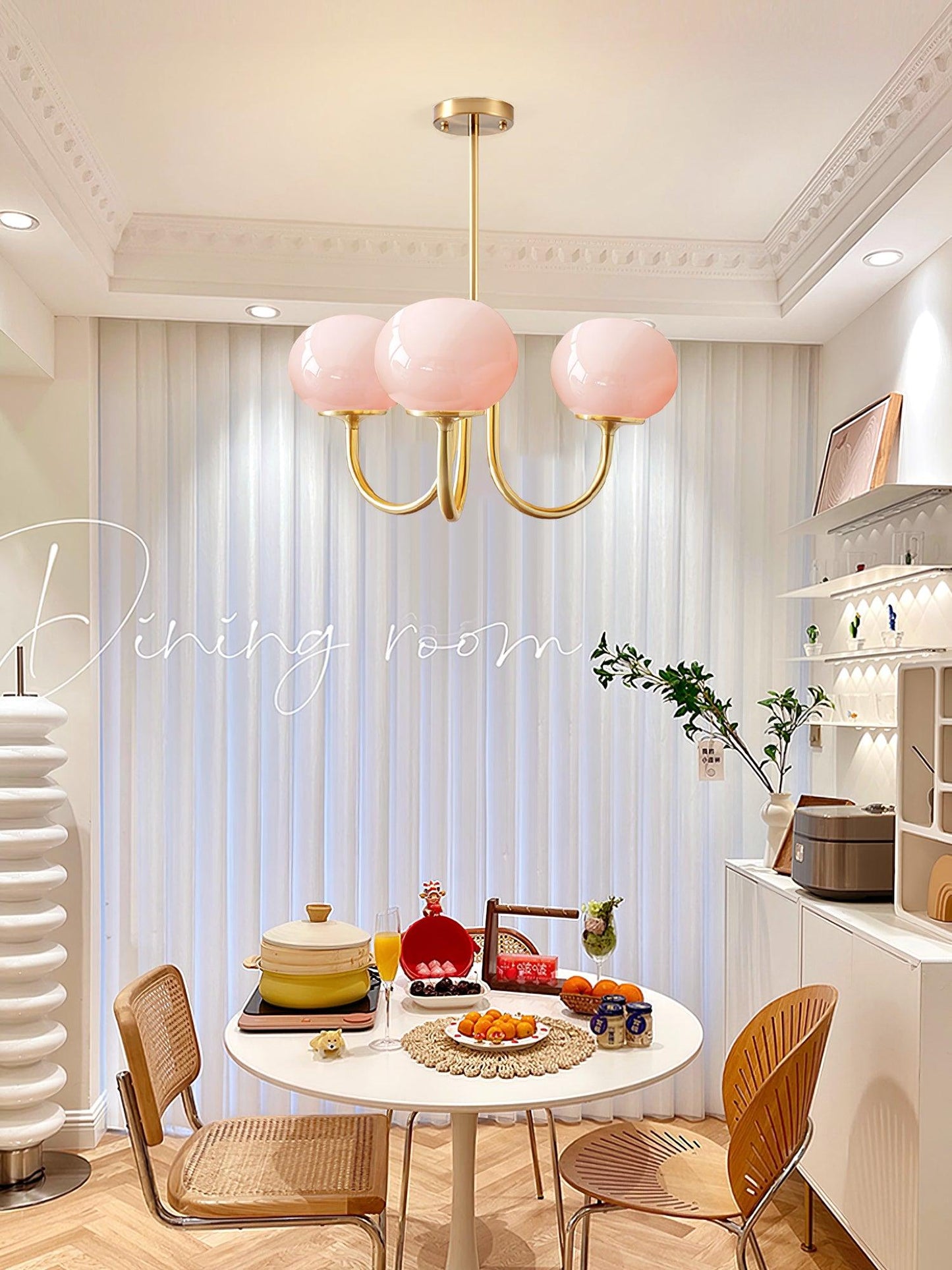 VINTELL - Designer Flush Mount Ceiling Light with Colorful Glass