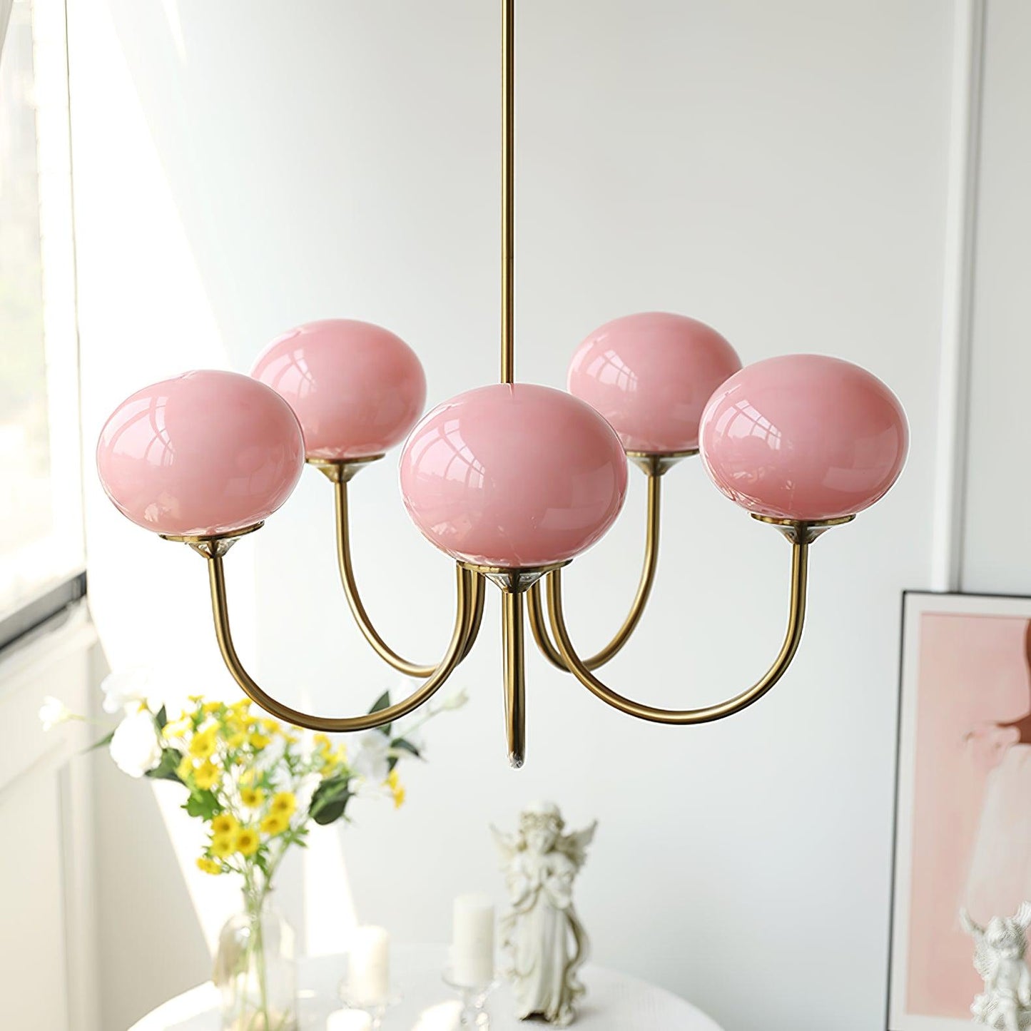 VINTELL - Designer Flush Mount Ceiling Light with Colorful Glass