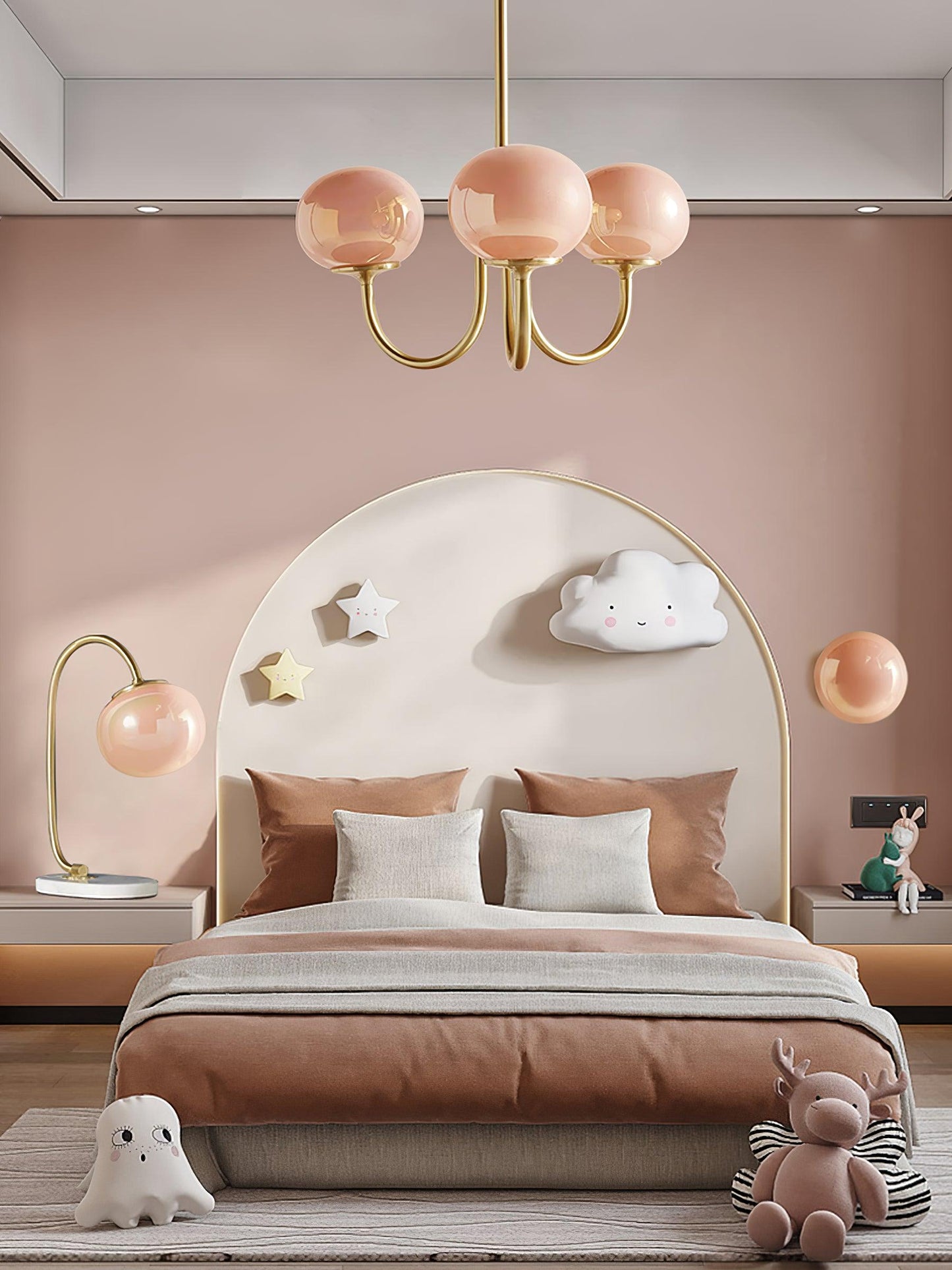 VINTELL - Designer Flush Mount Ceiling Light with Colorful Glass
