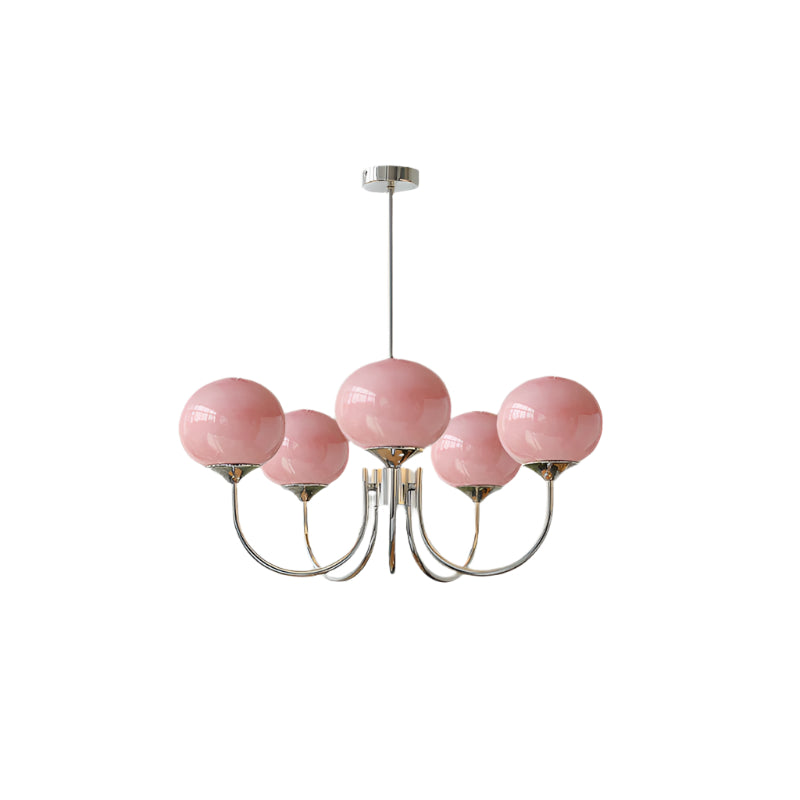 VINTELL - Designer Flush Mount Ceiling Light with Colorful Glass