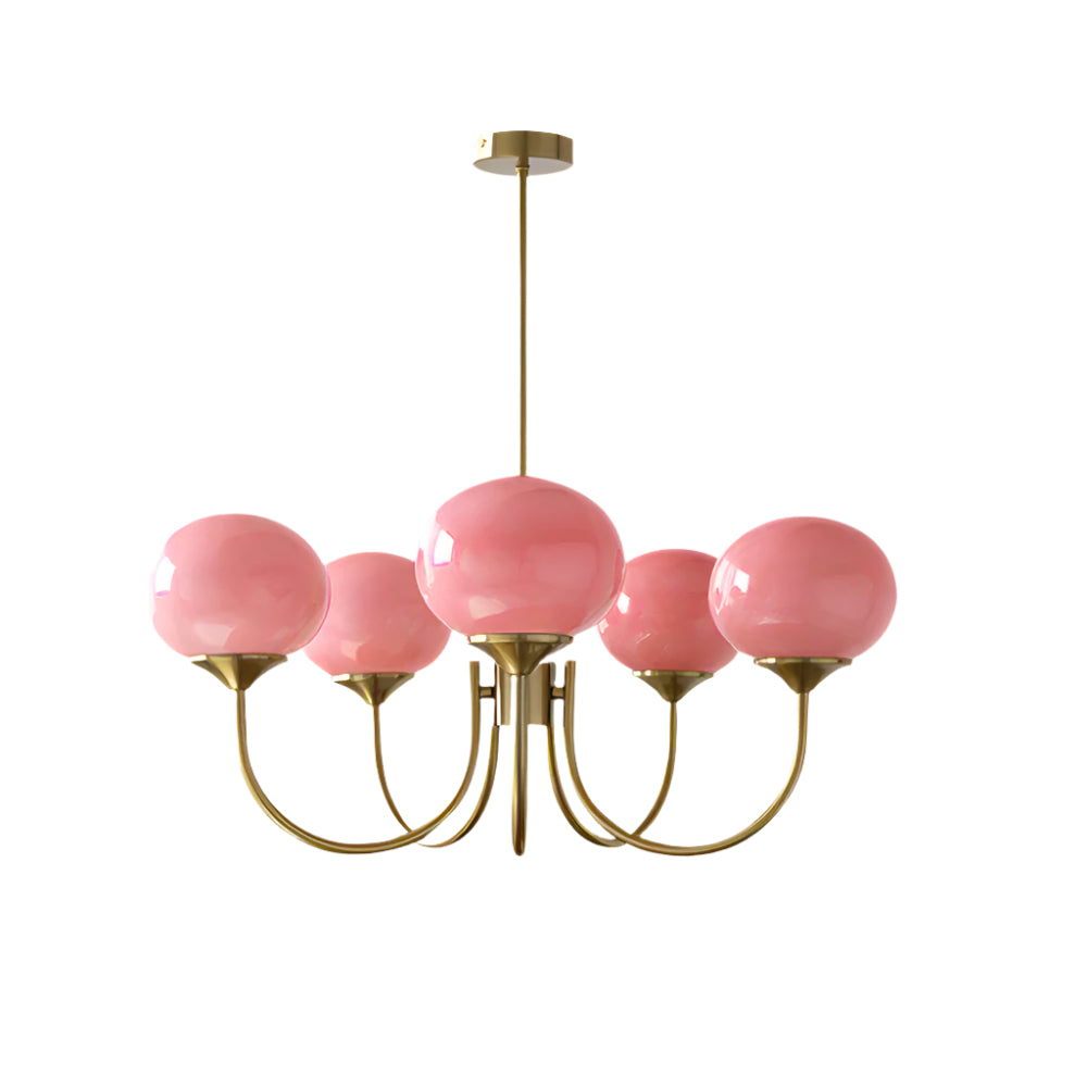 VINTELL - Designer Flush Mount Ceiling Light with Colorful Glass