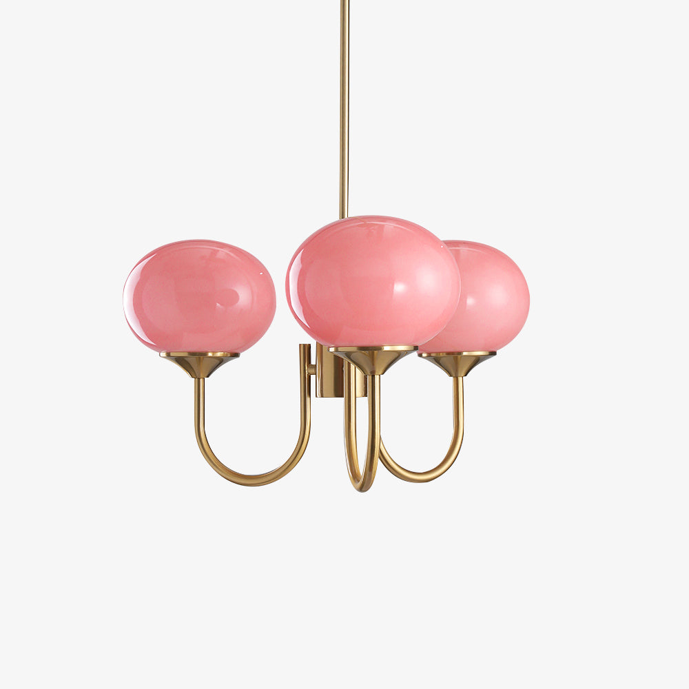 VINTELL - Designer Flush Mount Ceiling Light with Colorful Glass