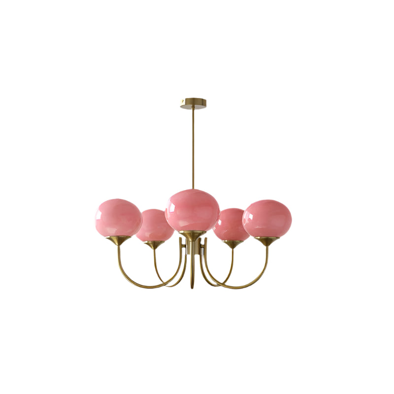 VINTELL - Designer Flush Mount Ceiling Light with Colorful Glass