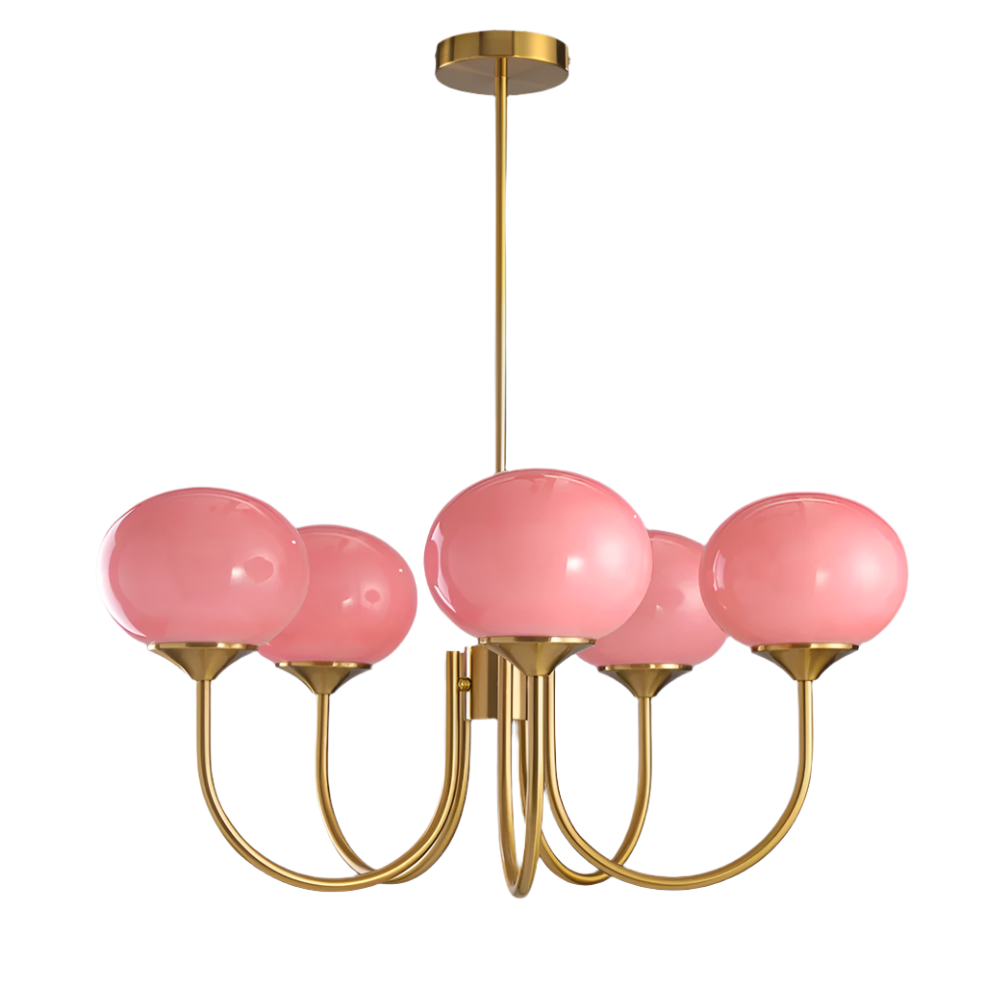 VINTELL - Designer Flush Mount Ceiling Light with Colorful Glass