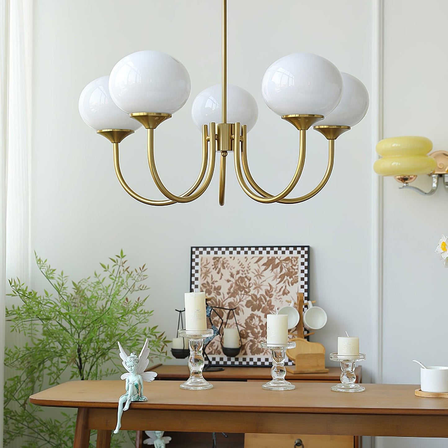 VINTELL - Designer Flush Mount Ceiling Light with Colorful Glass