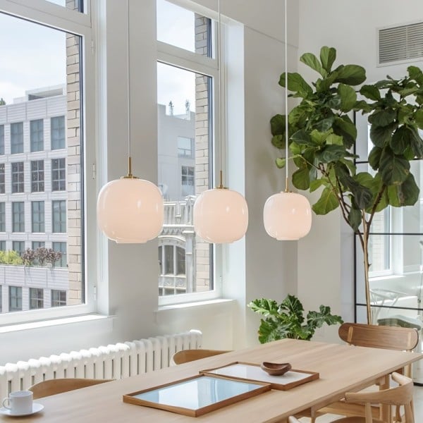 NORDIVA – Scandinavian Minimalist Opal Pendant Light
