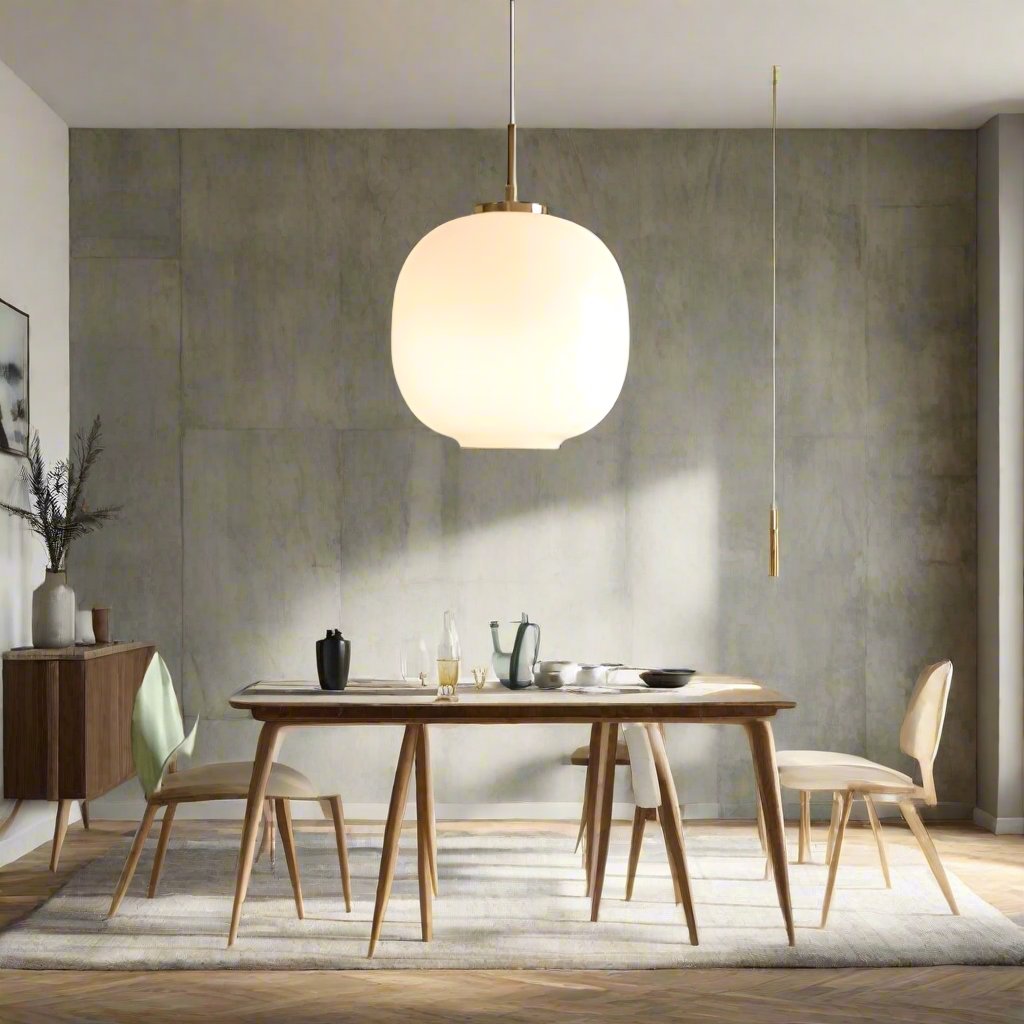 NORDIVA – Scandinavian Minimalist Opal Pendant Light