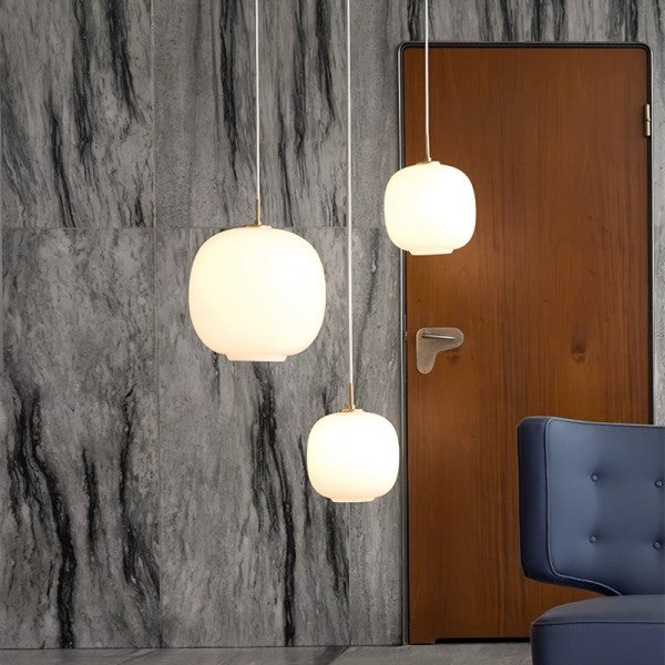 NORDIVA – Scandinavian Minimalist Opal Pendant Light