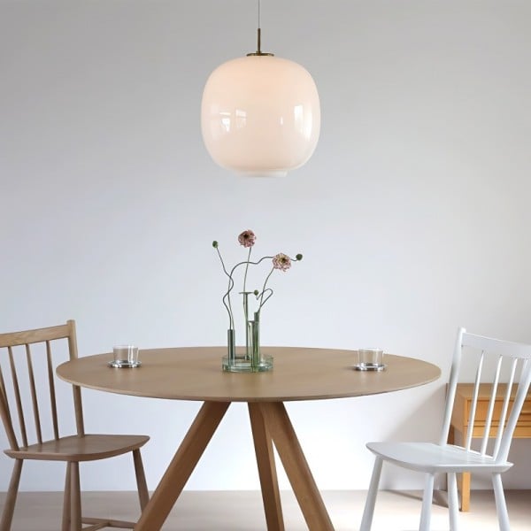 NORDIVA – Scandinavian Minimalist Opal Pendant Light