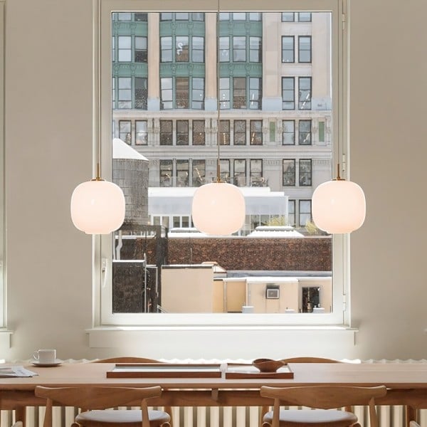 NORDIVA – Scandinavian Minimalist Opal Pendant Light
