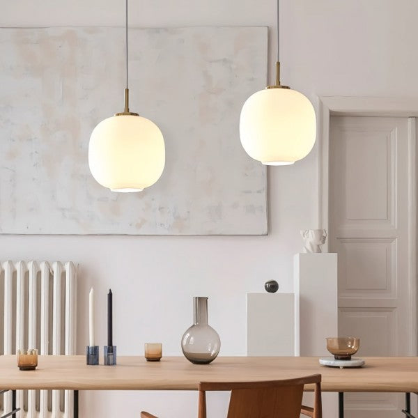 NORDIVA – Scandinavian Minimalist Opal Pendant Light