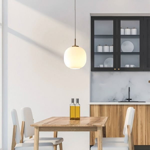 NORDIVA – Scandinavian Minimalist Opal Pendant Light
