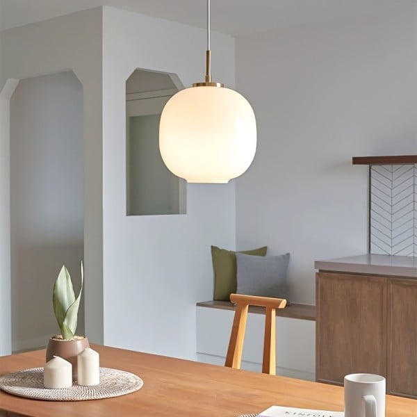 NORDIVA – Scandinavian Minimalist Opal Pendant Light
