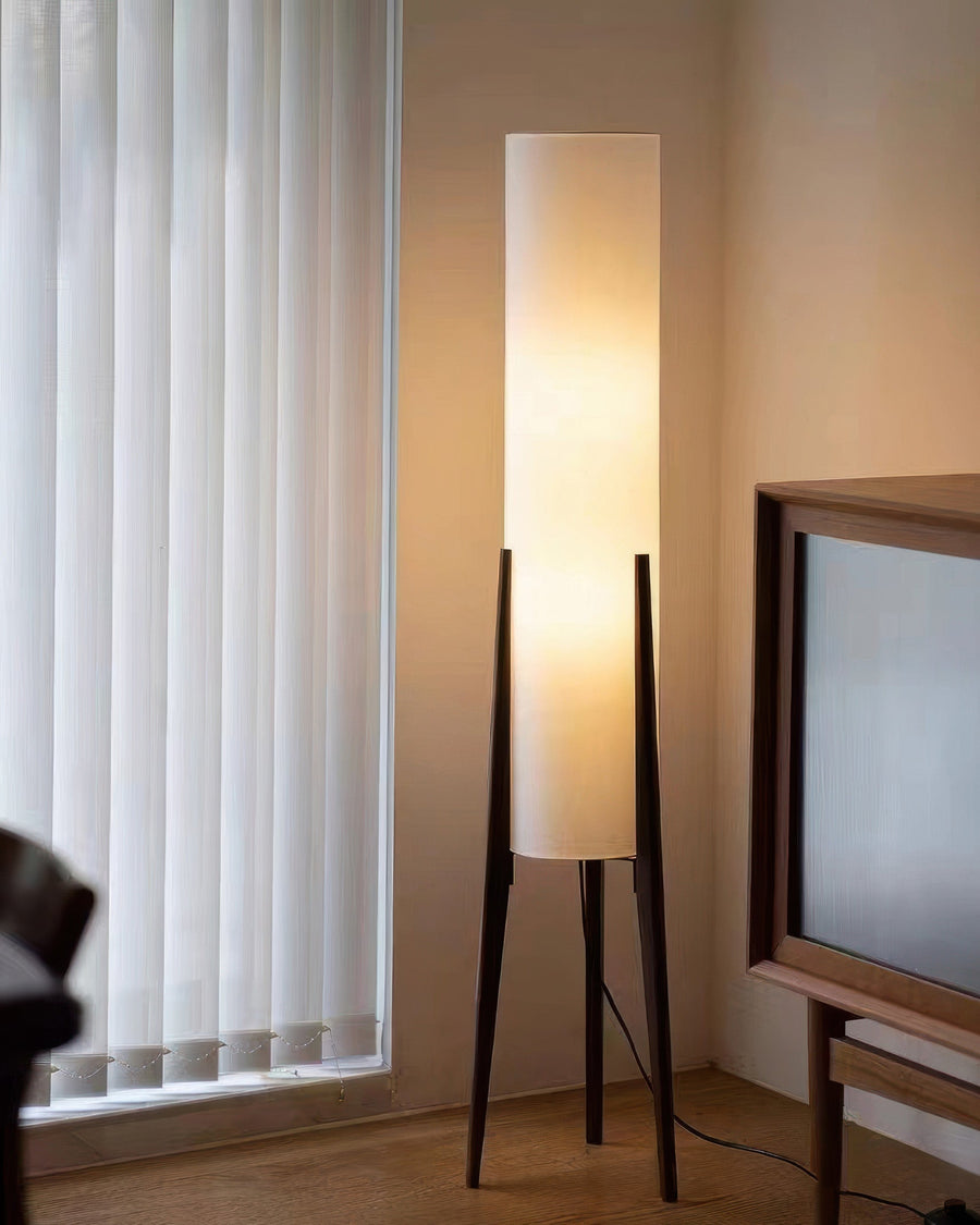 LUMERIA – Modern Walnut Wood Floor Lamp