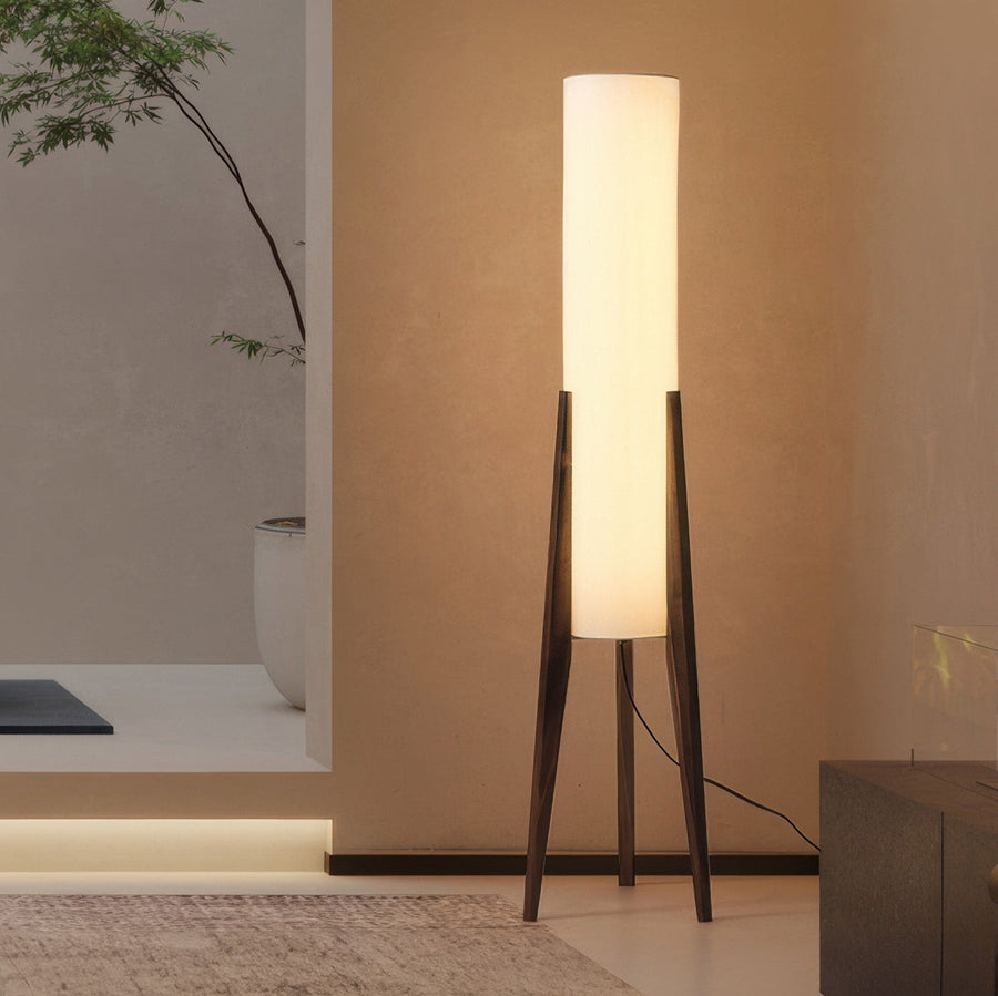 LUMERIA – Modern Walnut Wood Floor Lamp