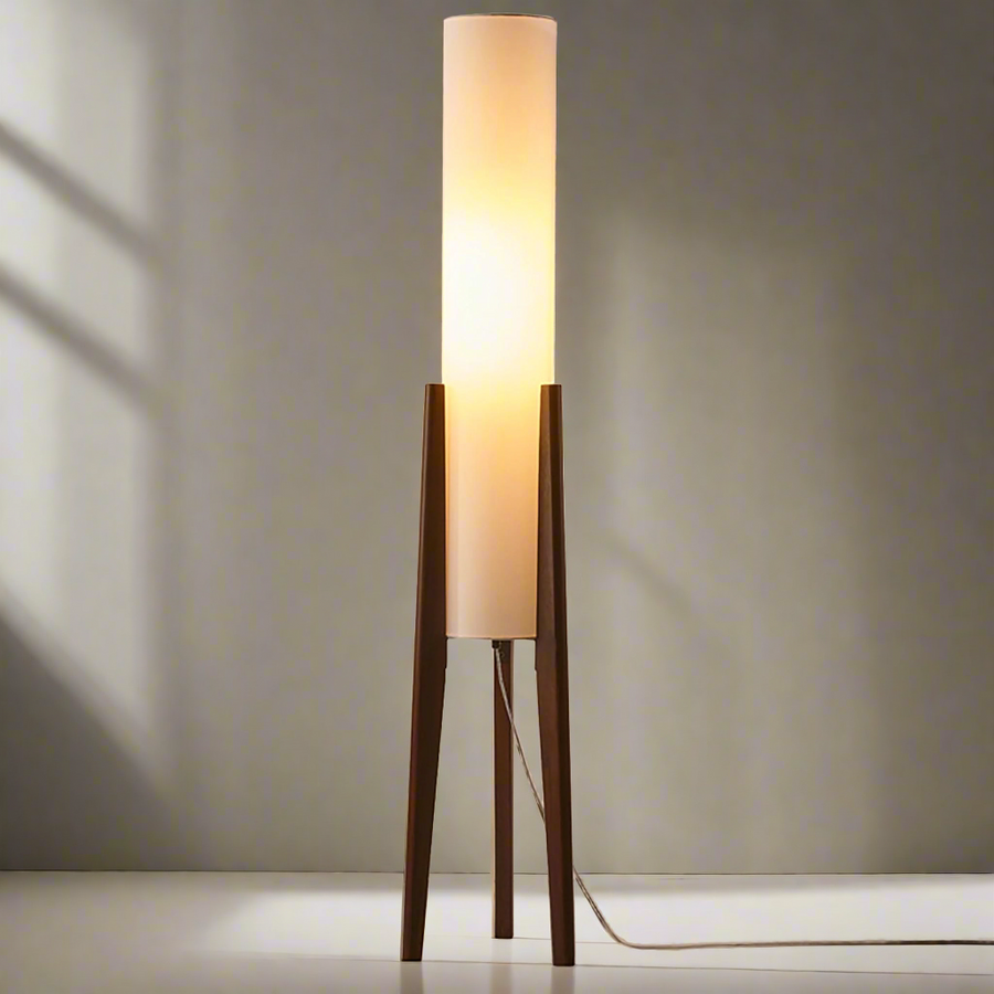LUMERIA – Modern Walnut Wood Floor Lamp