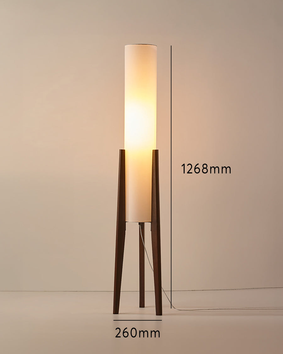 LUMERIA – Modern Walnut Wood Floor Lamp