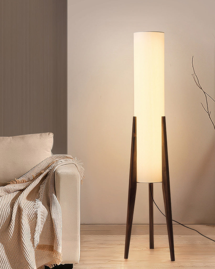 LUMERIA – Modern Walnut Wood Floor Lamp