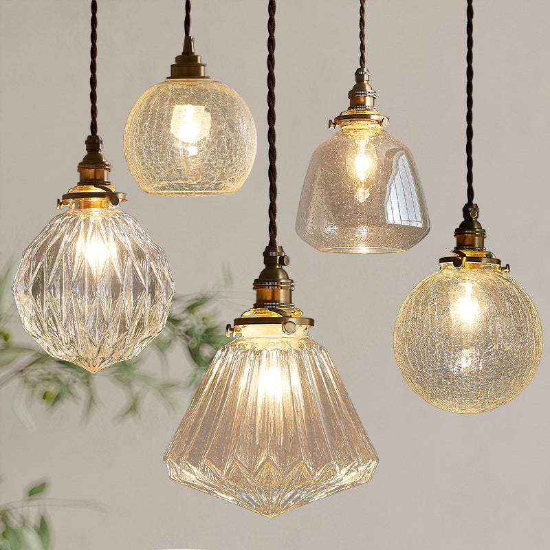 GLASSORY - Transparent Vintage Glass Pendant Light