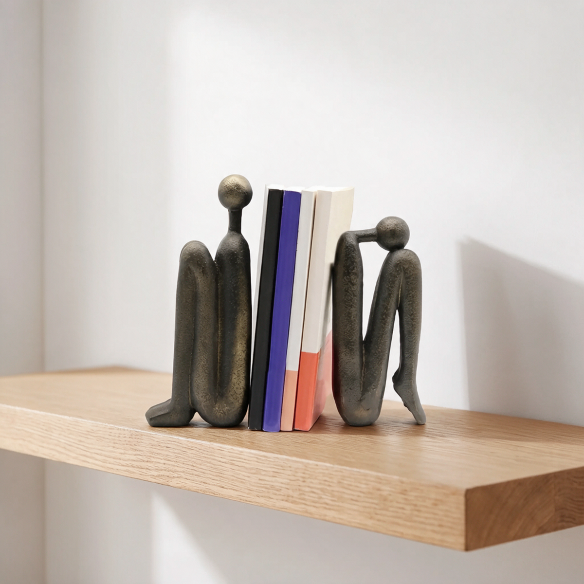 Vanderon | Sculptural Modern Geometric Resin Bookend Set