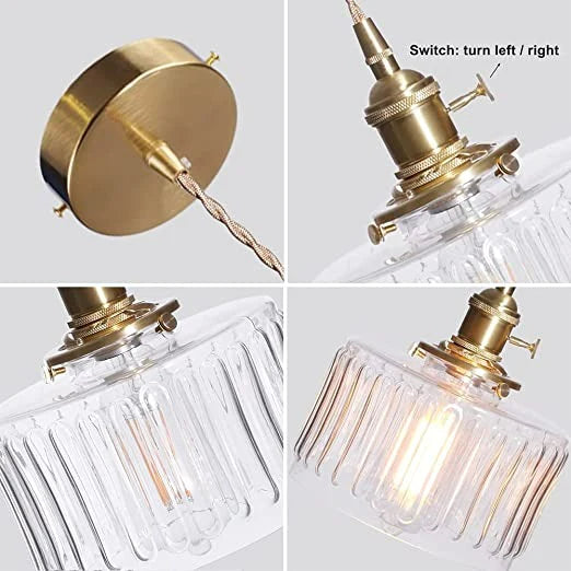 VESTONE – Retro Crystal Glass Pendant Lamp