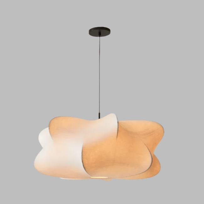 HIKARO – Japanese Wabi Sabi Silk Pendant Light